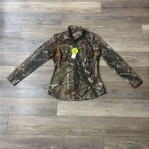 Under Armour Field Shirt Sz M Camo Realtree Quiet Performance Outdoor Hunt NWT